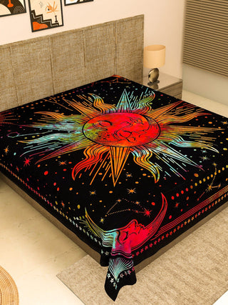 Angel Sun and moon Bed sheet - Crystal Heal