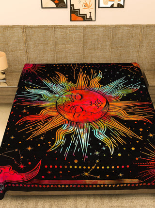 Angel Sun and moon Bed sheet - Crystal Heal