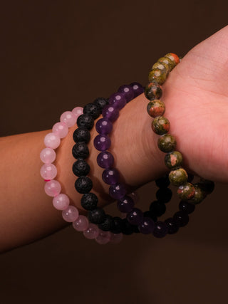 Auric Gemstone Beads Bracelet - Crystal Heal