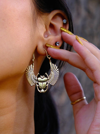 Beetle Earrings - Crystal Heal