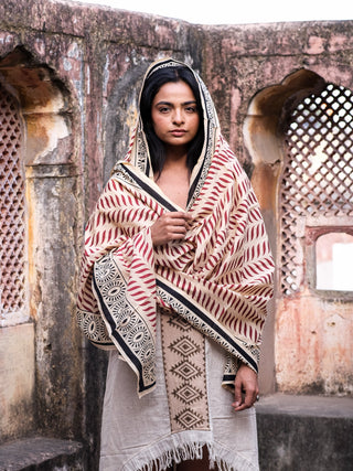 Blockprint Shawl - Crystal Heal