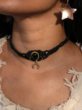 Chandra Macrame Choker - Crystal Heal