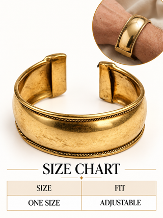 Zarrin – Antique Gold Cuff Bracelet