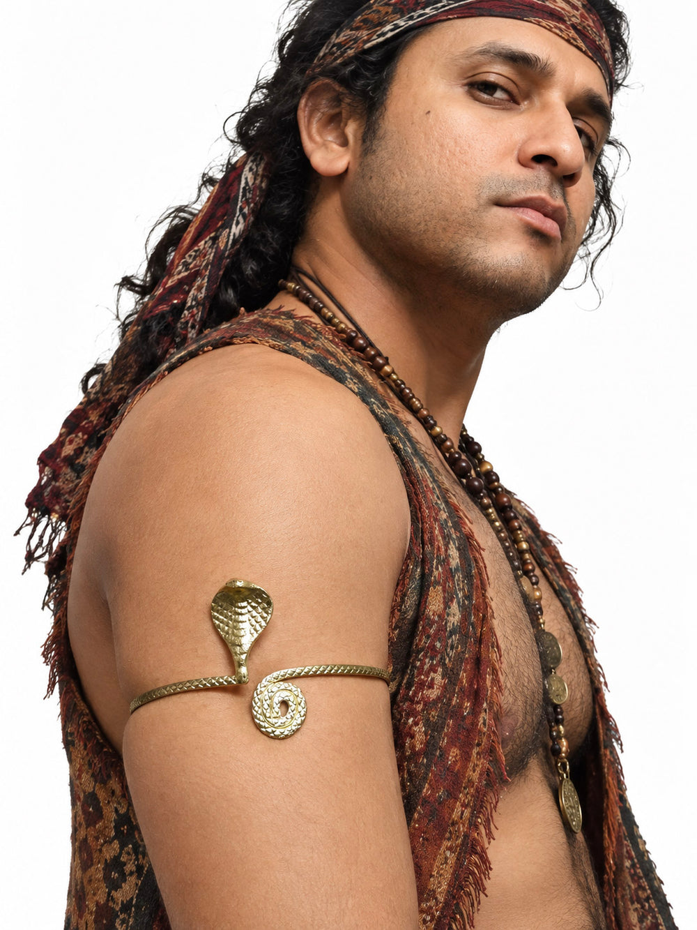 Naagvansh – Antique Gold Cobra Arm Cuff