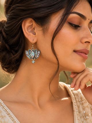 Neelkamal Lotus Drop Earrings