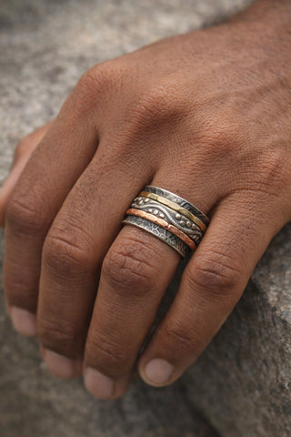 Tribal Stacked Band Ring