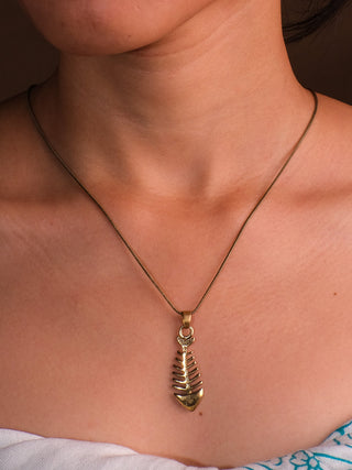 Fish bone Necklace - Crystal Heal