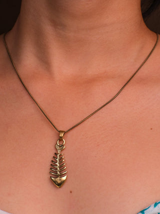 Fish bone Necklace - Crystal Heal