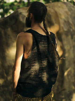 Fisherman Sleeveless T-shirt - Crystal Heal