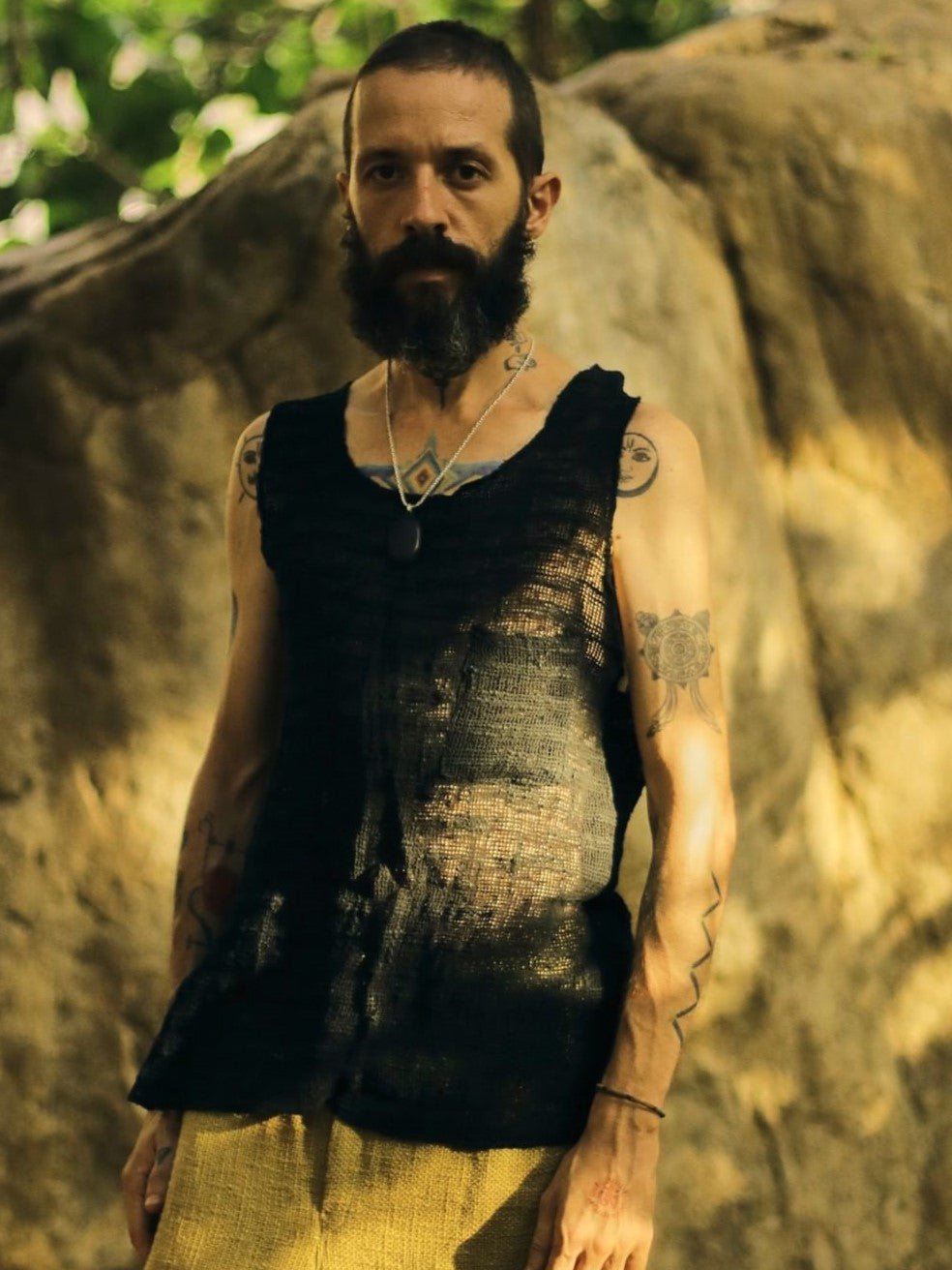 Fisherman Sleeveless T-shirt - Crystal Heal