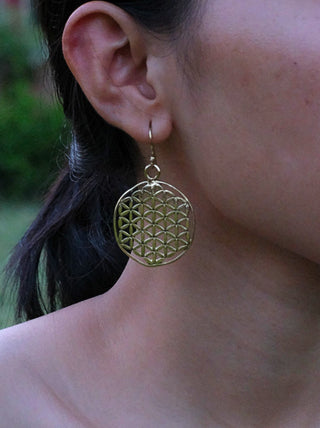 Flower of life Earrings - Crystal Heal