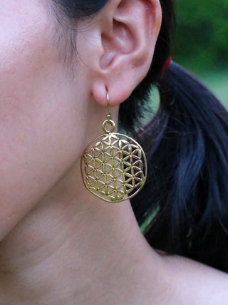 Flower of life Earrings - Crystal Heal