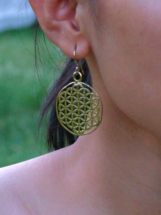 Flower of life Earrings - Crystal Heal