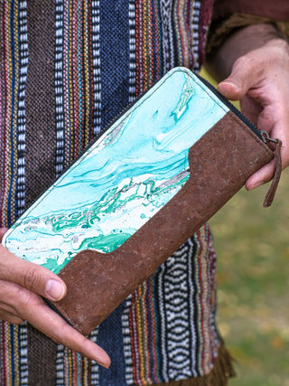 Fluid Cork Clutch Wallet - Crystal Heal