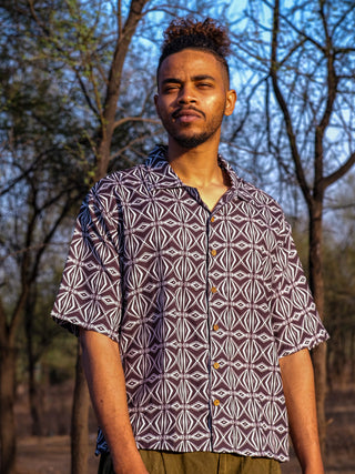 Geometric Baggy Shirt - Crystal Heal