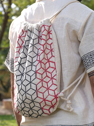 Geometric Drawstring Bag - Crystal Heal