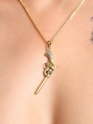 Gun Necklace - Crystal Heal