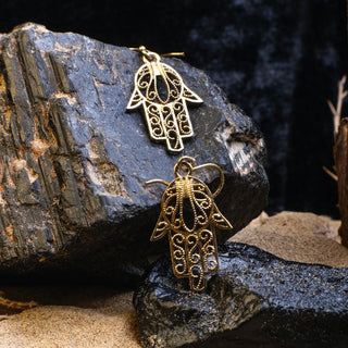 Hamsa Earrings - Crystal Heal