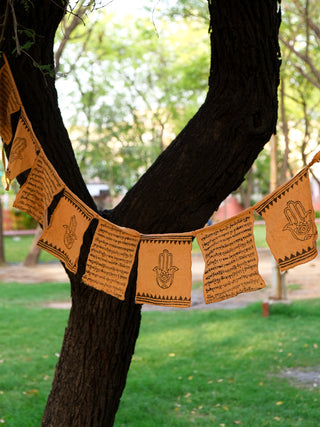 Hamsa Prayer flag - Crystal Heal