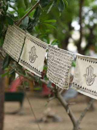 Hamsa Prayer flag - Crystal Heal