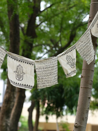 Hamsa Prayer flag - Crystal Heal