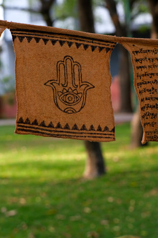 Hamsa Prayer flag - Crystal Heal