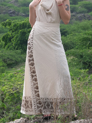 Handloom Wrap Long Skirt - Crystal Heal