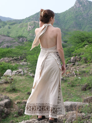 Handloom Wrap Long Skirt - Crystal Heal