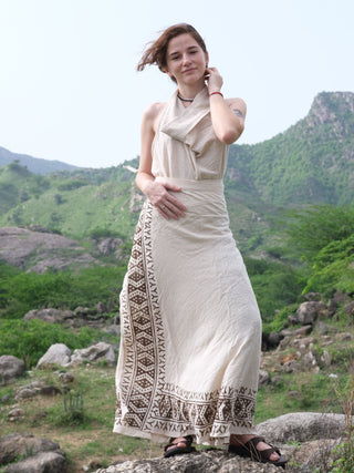 Handloom Wrap Long Skirt - Crystal Heal