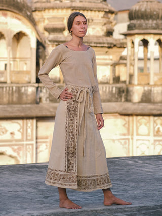 Handloom Wrap Long Skirt - Crystal Heal