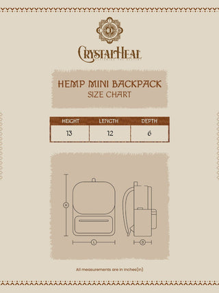 Hemp Mini Backpack - Crystal Heal