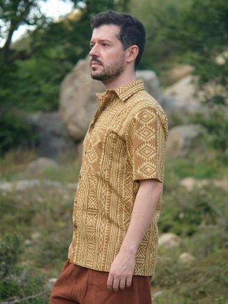 Hari Shirt Tribal Handblock  – Boho Shirt