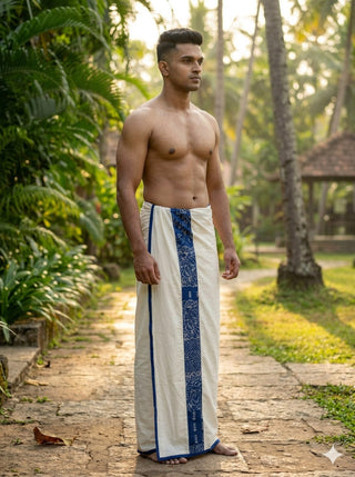 Indigo Veil Dhoti