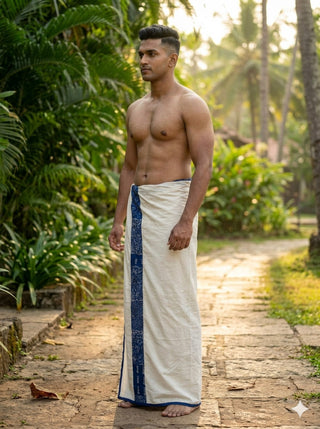 Indigo Veil Dhoti