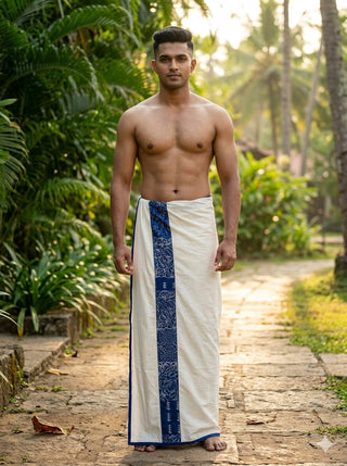 Indigo Veil Dhoti