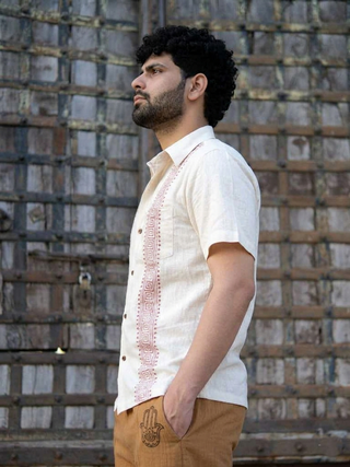 Zenith Shirt with Tribal Block Print