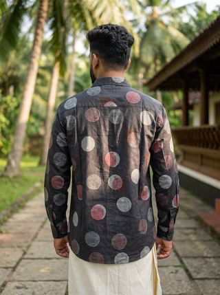 Aarush Polka Block Print Shirt