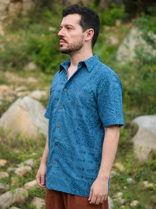 Praketa Shirt Handblock Printed - Boho Shirt