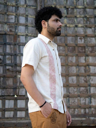 Zenith Shirt with Tribal Block Print