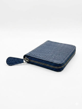 Midnight Grain Zip Wallet