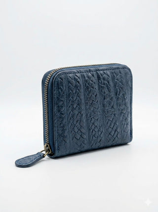 Midnight Grain Zip Wallet