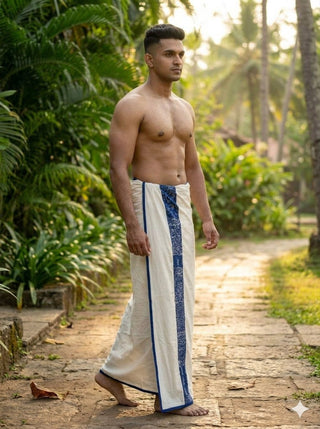 Indigo Veil Dhoti