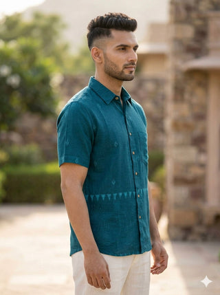 Teal Indigo Shirt