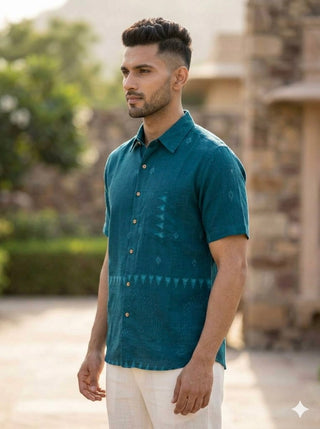 Teal Indigo Shirt