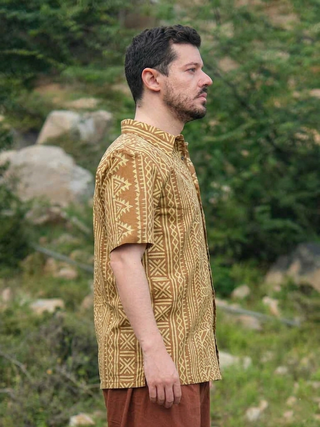 Hari Shirt Tribal Handblock  – Boho Shirt