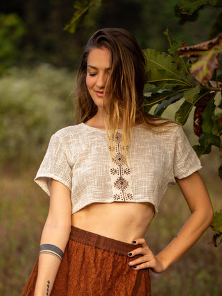 Indian Crop top - Crystal Heal