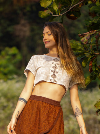 Indian Crop top - Crystal Heal