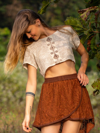 Indian Crop top - Crystal Heal