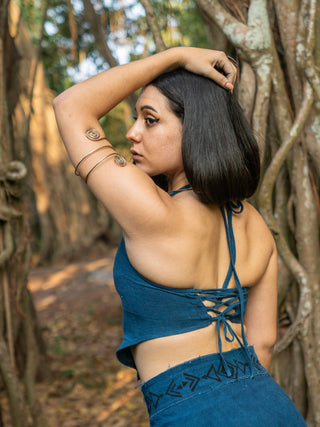 Indigo Crop top - Crystal Heal