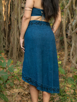 Indigo wrap skirt - Crystal Heal